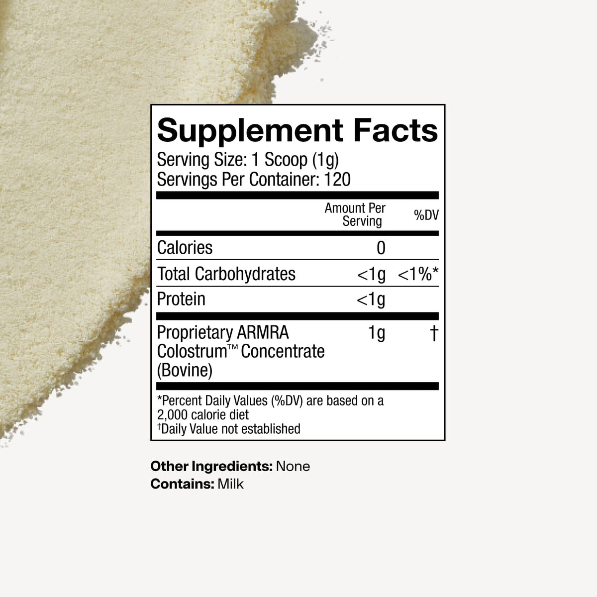 ARMRA Colostrum Powder, Unflavored, 120 Serving Jar